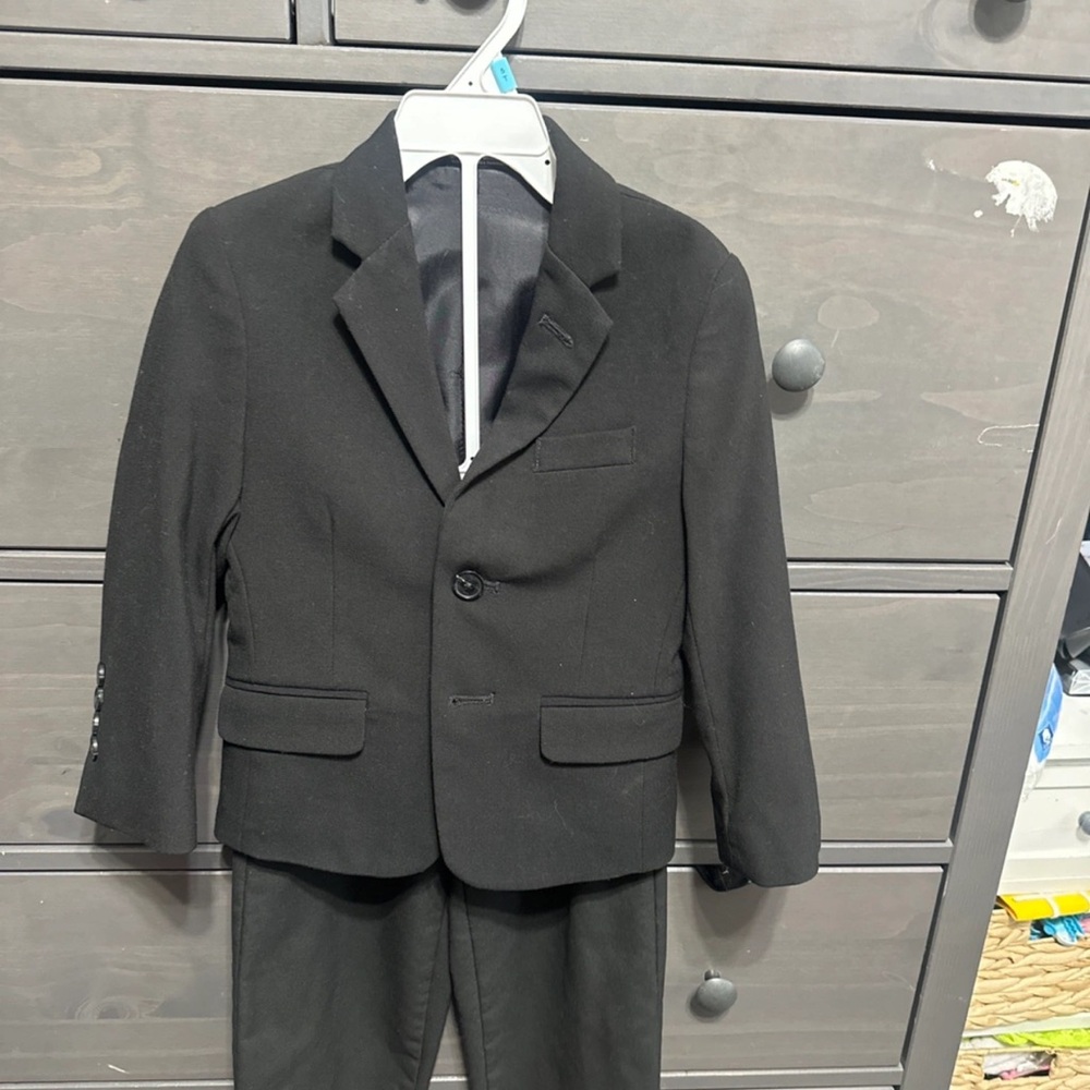Cat & Jack XS Blue Shirt & Calvin Klein Black Suit - Size 4